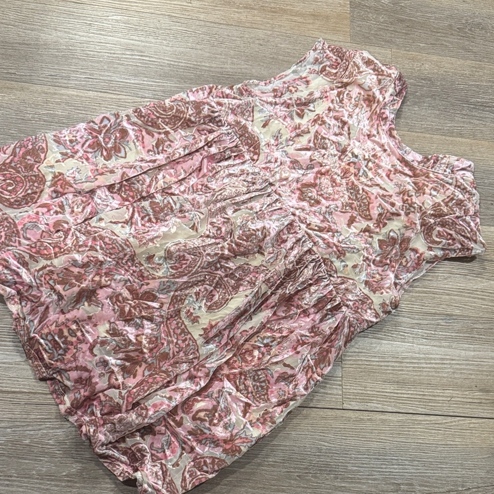 NWT Free People All the Time Velvet Paisley Mini Dress